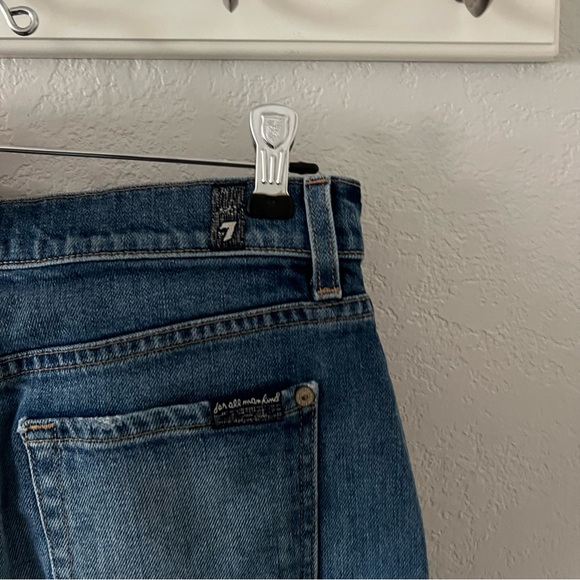 7 for all Mankind Denim Raw Hem Skirt - Picture 5 of 10